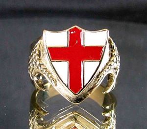 Bronze Ring Drachen Schild England Rotes Kreuz Swissringshop